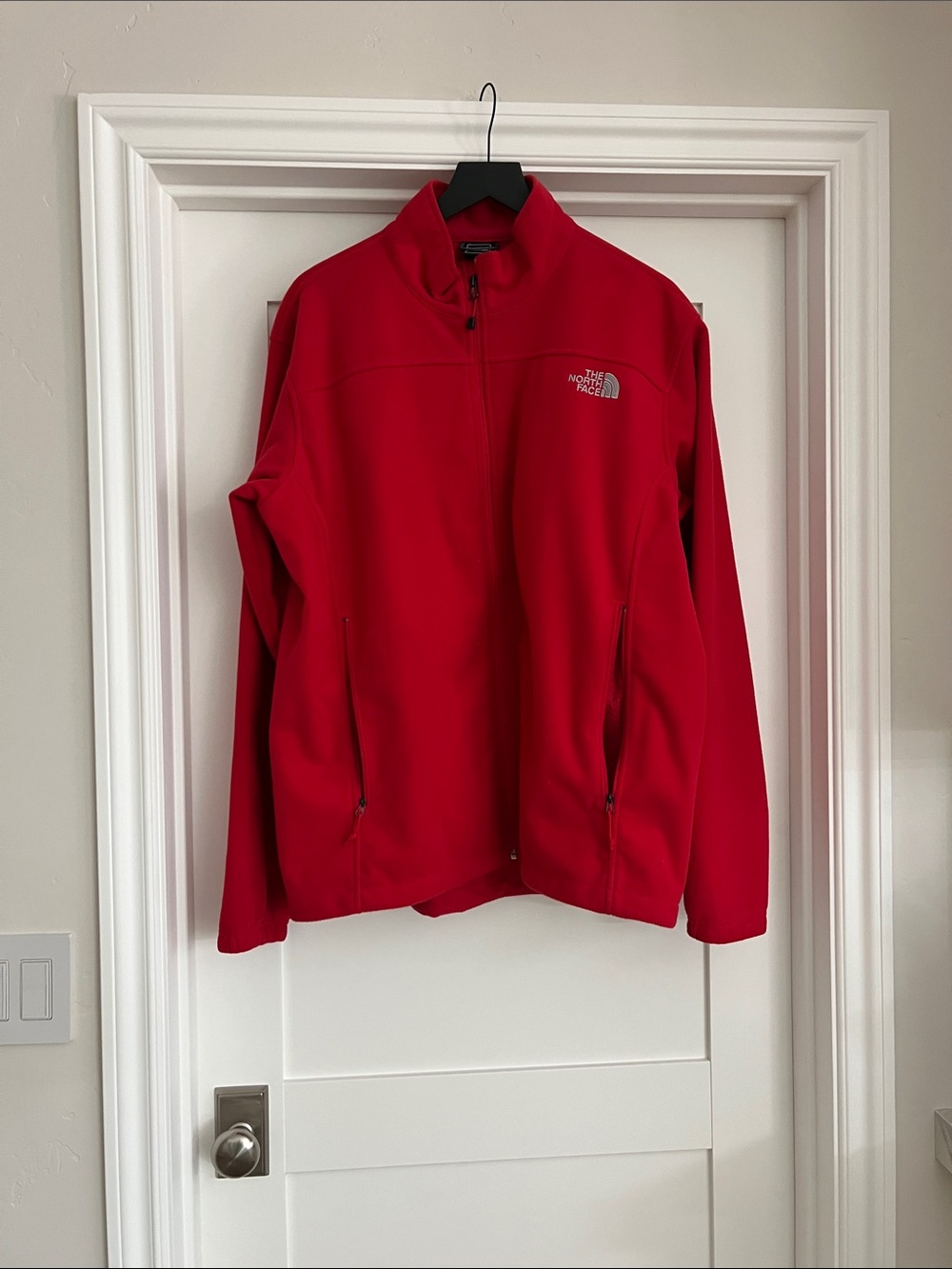 The North Face Bright Red Softshell Jacket